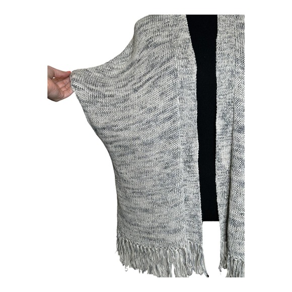 Joie gray cap sleeves fringed knit open front cardigan size XXS - Picture 7 of 7